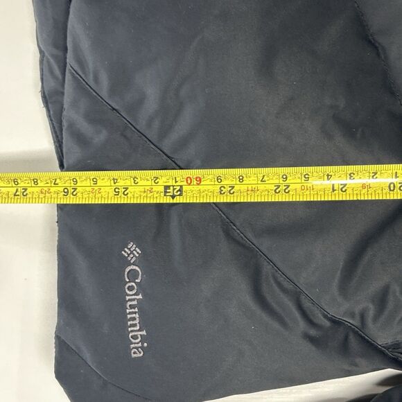 Columbia Thermal Omni Heat Hooded Duck Down Black Puffer Ski Jacket Womens large - Picture 12 of 15